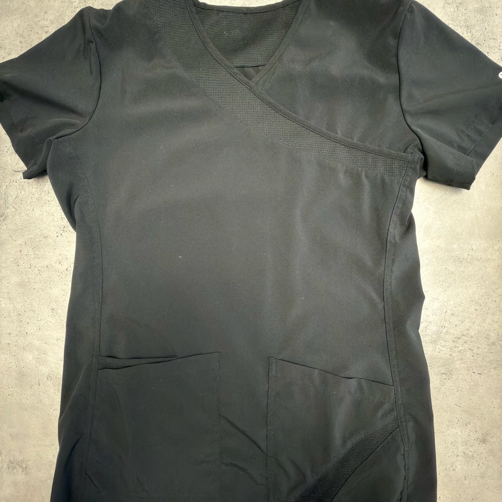 Black V-Neck Scrub Top and 5 pockts Pants-Pair